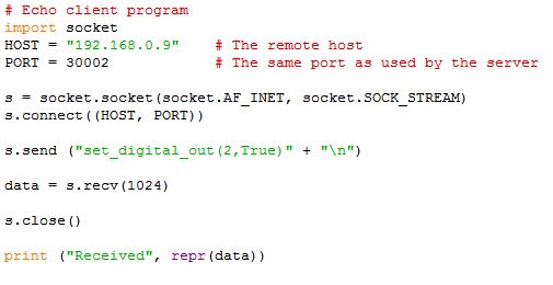 Script From Host To Robot Via Socket Connection